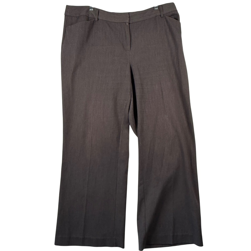 Lane Bryant Women 16 Regular Dress Pants Wide Leg Stretch Work Office Career GUC